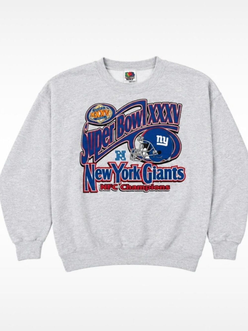 Vintage Super Bowl XXV New York Giants Crewneck Sweatshirt XXL NFL Graphic